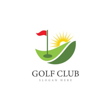 Golf Logo Şablonu vektör çizim simgesi tasarımı