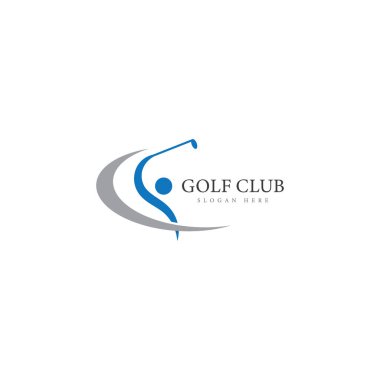 Golf Logo Şablonu vektör çizim simgesi tasarımı