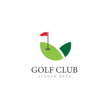 Golf Logo Şablonu vektör çizim simgesi tasarımı