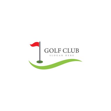 Golf Logo Şablonu vektör çizim simgesi tasarımı