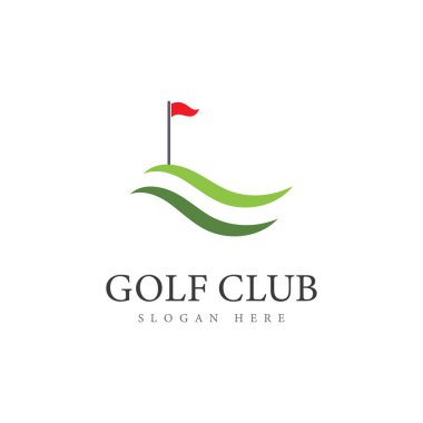 Golf Logo Şablonu vektör çizim simgesi tasarımı