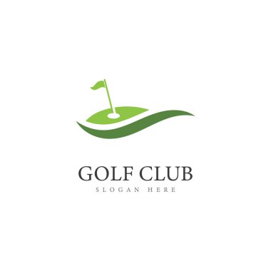 Golf Logo Şablonu vektör çizim simgesi tasarımı