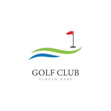 Golf Logo Şablonu vektör çizim simgesi tasarımı