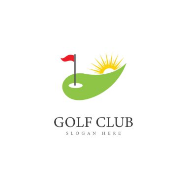 Golf Logo Şablonu vektör çizim simgesi tasarımı
