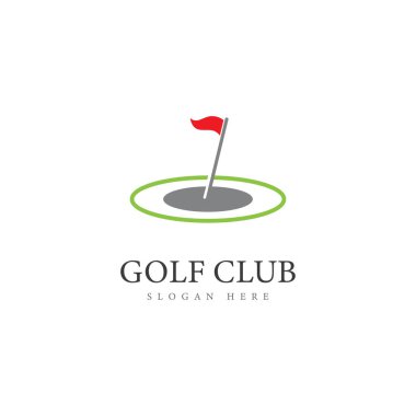 Golf Logo Şablonu vektör çizim simgesi tasarımı