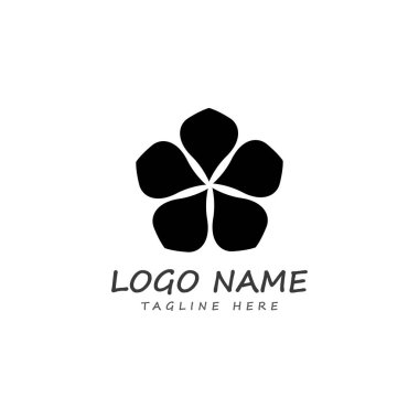 Güzellik Plumeria Simgesi Çiçek Tasarımı Çizim Şablonu