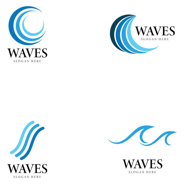 иконка векторного шаблона логотипа волны