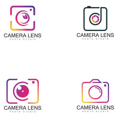 kamera lens sembolü vektör resimleri