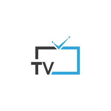 TV ya da televizyon logo vektörü vektörü