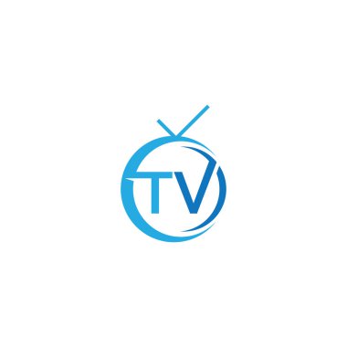 TV ya da televizyon logo vektörü vektörü
