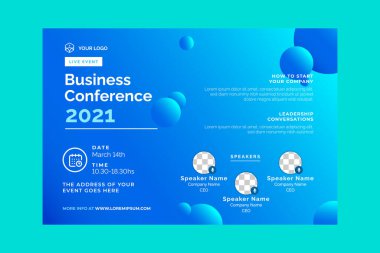 Pazarlama Stratejileri canlı webinar bayrak davetiyesi ve sosyal medya posta şablonu. Business Webinar davetiye tasarımı. Vektör EPS 10
