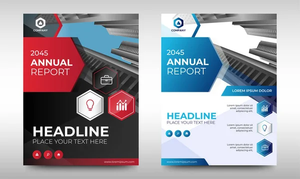 Corporate Business Flyer Template Design Abstract Modern Brochure Magazine Annual — Stock Vector