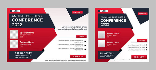 Marketing Strategies live webinar banner invitation and social media post template. Business webinar invitation design. Vector EPS 10