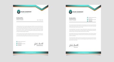 Modern tasarım vektörü Illustration EPS 10 ile Business Letterhead şablonu