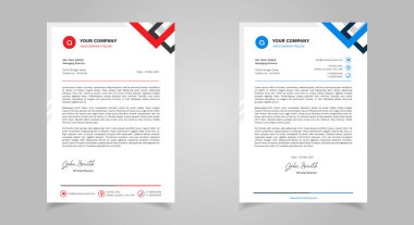 Modern Business Letterhead Tasarım Şablonu. Profesyonel Harf Başlığı Şablonu