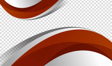 Soyut kırmızı ve beyaz arkaplan şeffaf olarak izole edildi. vektör