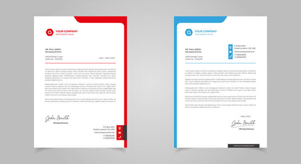 Abstract Letterhead Design Modern Business Letterhead Design Template