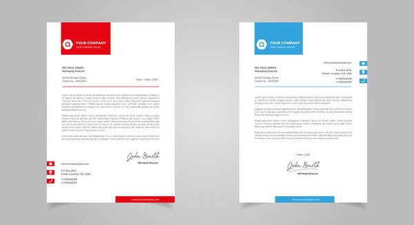 Современный шаблон дизайна бизнес-букв