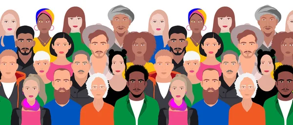 Grupo Pessoas Conceito Diversidade Inclusão Multicultural Diverso Gênero Idade Homem —  Vetores de Stock