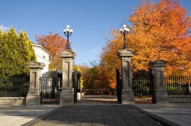 Rideau Hall Genel Valisi Ottawa Kanada 'da Sonbahar sezonu boyunca