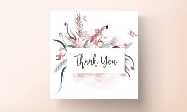 El çizimi suluboya, çizgiler, çiçekler, düğün davetiyeleri.