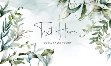 Lüks suluboya çiçek arkaplanını terk ediyor