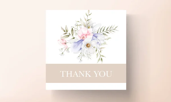 Beautiful Wedding Invitation Card Elegant Vintage Floral — Stock Vector