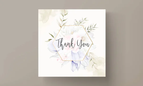 エレガントなヴィンテージの花と美しい結婚式の招待カード — ストックベクタ