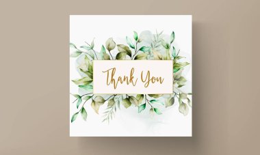 Zarif suluboya davetiye kartı seti bırakıyor