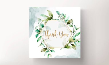 Zarif suluboya davetiye kartı seti bırakıyor