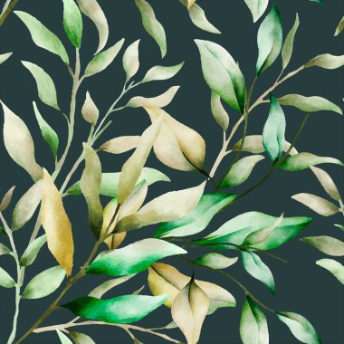 Yaprakları suluboya süsü olan zarif çiçek desenli.