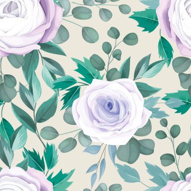 Çiçeksiz desenli güzel bir el çizimi.