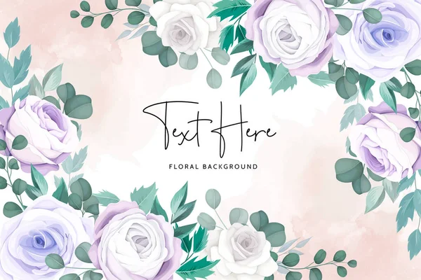 Hermosa Mano Dibujo Floral Fondo Diseño — Vector de stock