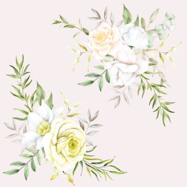 Güzel el çizimi çiçek buketi