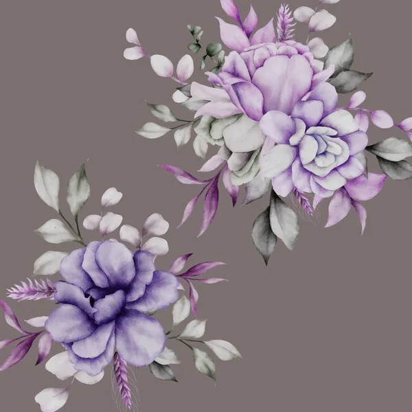 El çizimi çiçek buketi