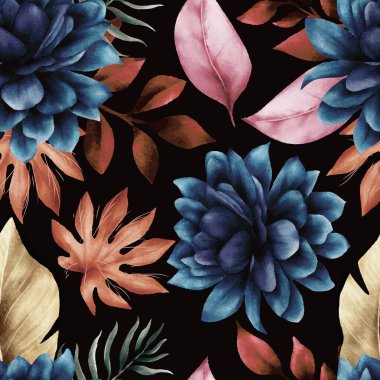 Güzel, eski mavi, çiçeksiz desenli.