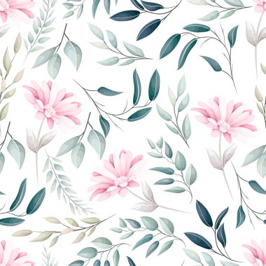 Kusursuz desenli el çizimi çiçek tarlası