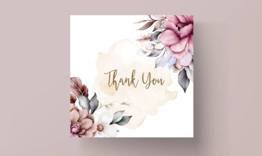 Çok güzel çiçekli düğün davetiyeleri.