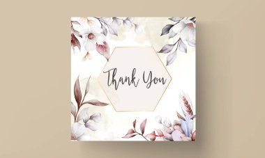 Çok güzel çiçekli düğün davetiyeleri.