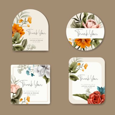 güzel sonbahar çiçeği ve etiket koleksiyonunu bırakıyor