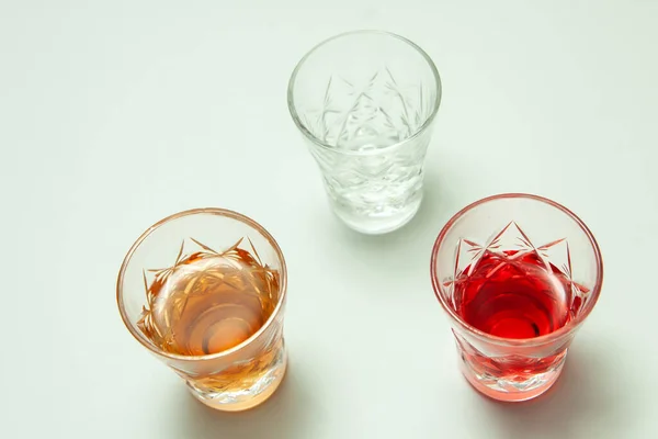 Glas Mit Alkoholischen Getränken — Stockfoto