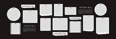 Resimler veya fotoğraflar çerçeve kolajı, sayfa ızgarası soyut fotoğraf çerçeveleri ve dijital fotoğraf duvarı şablonu