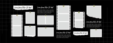 Resimler veya fotoğraflar çerçeve kolajı, sayfa ızgarası soyut fotoğraf çerçeveleri ve dijital fotoğraf duvarı şablonu