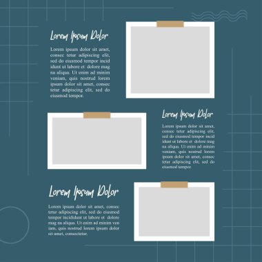Resimler ya da fotoğraflar çerçeve kolaj karesi sayfa ızgarası soyut fotoğraf çerçeveleri ve dijital fotoğraf duvarı şablonu