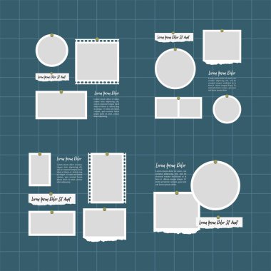 Resim ya da fotoğraf çerçeveli kolaj. çizgi roman sayfası ızgara düzeni soyut fotoğraf çerçeveleri ve dijital fotoğraf duvarı şablonu