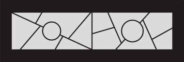 Resim veya fotoğraf çerçevesi kolaj düzeni soyut fotoğraf çerçeveleri ve dijital fotoğraf duvarı şablonu