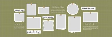 Resim veya fotoğraf çerçevesi kolaj düzeni soyut fotoğraf çerçeveleri ve dijital fotoğraf duvarı şablonu