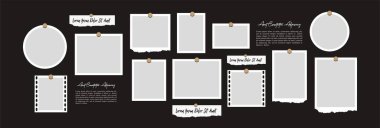 Resim ya da fotoğraf çerçeveli kolaj. çizgi roman sayfası ızgara düzeni soyut fotoğraf çerçeveleri ve dijital fotoğraf duvarı şablonu