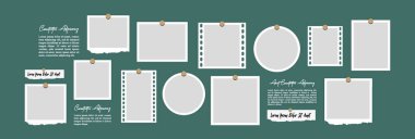 Resim ya da fotoğraf çerçeveli kolaj. çizgi roman sayfası ızgara düzeni soyut fotoğraf çerçeveleri ve dijital fotoğraf duvarı şablonu