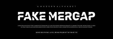 yazı tipi alfabesi. Logo, tipografi yazı tipi, küçük harf ve sayı için minimum modern şehir yazı tipleri. vektör illüstrasyonu